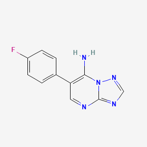 molecular formula C11H8FN5 B3124637 6-(4-fluorophenyl)-[1,2,4]triazolo[1,5-a]pyrimidin-7-amine CAS No. 320416-97-5