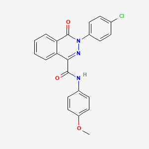 molecular formula C22H16ClN3O3 B3124657 3-(4-chlorophenyl)-N-(4-methoxyphenyl)-4-oxo-3,4-dihydro-1-phthalazinecarboxamide CAS No. 320417-61-6