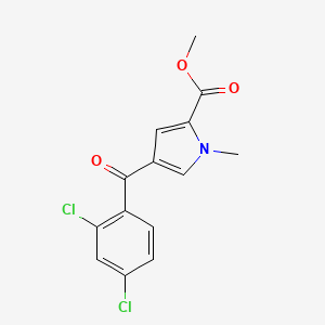 molecular formula C14H11Cl2NO3 B3124701 methyl 4-(2,4-dichlorobenzoyl)-1-methyl-1H-pyrrole-2-carboxylate CAS No. 320419-21-4