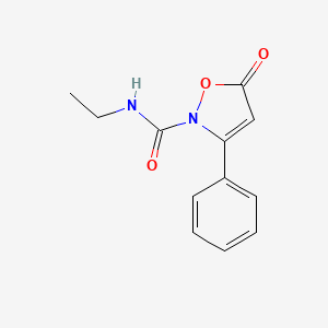 molecular formula C12H12N2O3 B3124841 N-ethyl-5-oxo-3-phenyl-2(5H)-isoxazolecarboxamide CAS No. 320423-41-4