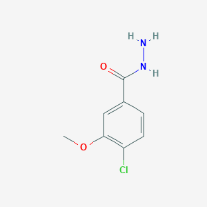molecular formula C8H9ClN2O2 B3124908 4-chloro-3-methoxybenzohydrazide CAS No. 321196-01-4