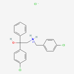 molecular formula C21H20Cl3NO B3125094 N-(4-chlorobenzyl)-2-(4-chlorophenyl)-2-hydroxy-2-phenyl-1-ethanaminium chloride CAS No. 321521-64-6