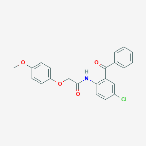 molecular formula C22H18ClNO4 B312512 N-(2-benzoyl-4-chlorophenyl)-2-(4-methoxyphenoxy)acetamide 