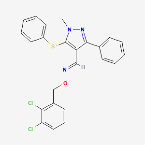 1-methyl-3-phenyl-5-(phenylsulfanyl)-1H-pyrazole-4-carbaldehyde O-(2,3-dichlorobenzyl)oxime