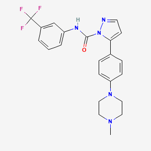 5-[4-(4-methylpiperazino)phenyl]-N-[3-(trifluoromethyl)phenyl]-1H-pyrazole-1-carboxamide