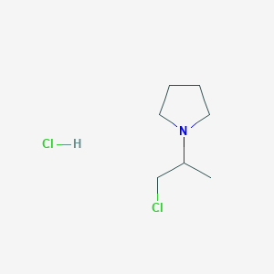 molecular formula C7H15Cl2N B3125319 1-(2-Chloro-1-methylethyl)pyrrolidine hydrochloride CAS No. 322391-26-4