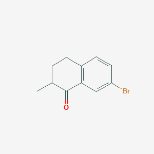 molecular formula C11H11BrO B3125341 7-bromo-2-methyl-3,4-dihydronaphthalen-1(2H)-one CAS No. 32281-99-5