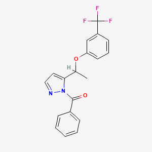 phenyl(5-{1-[3-(trifluoromethyl)phenoxy]ethyl}-1H-pyrazol-1-yl)methanone