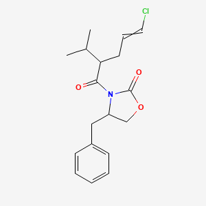 molecular formula C18H22ClNO3 B3125407 4-Benzyl-3-[5-chloro-2-(propan-2-yl)pent-4-enoyl]-1,3-oxazolidin-2-one CAS No. 324519-70-2