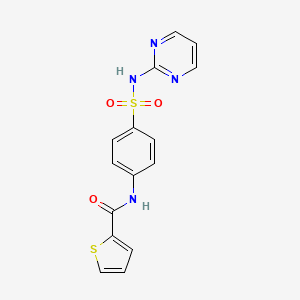 molecular formula C15H12N4O3S2 B3125413 N-{4-[(pyrimidin-2-yl)sulfamoyl]phenyl}thiophene-2-carboxamide CAS No. 324546-09-0