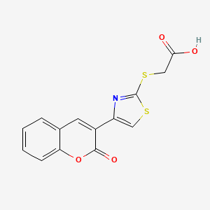 {[4-(2-oxo-2H-chromen-3-yl)-1,3-thiazol-2-yl]thio}acetic acid