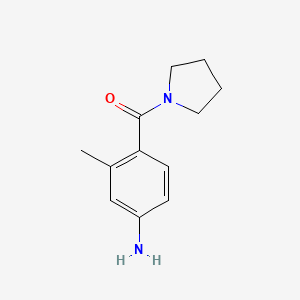 molecular formula C12H16N2O B3125455 3-Methyl-4-(pyrrolidin-1-ylcarbonyl)aniline CAS No. 325125-06-2