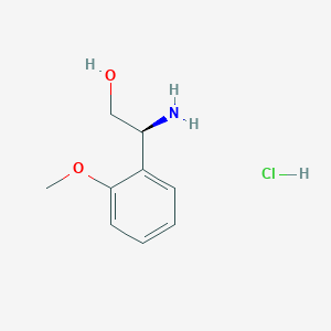 molecular formula C9H14ClNO2 B3125497 (S)-2-Amino-2-(2-methoxyphenyl)ethanol hydrochloride CAS No. 325686-44-0