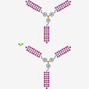 molecular formula C96H48Cl2F102P2Pd B3125548 Bis[tris(4-(1H,1H,2H,2H-perfluorodecyl)phenyl)phosphine]palladium(II) dichloride CAS No. 326475-46-1