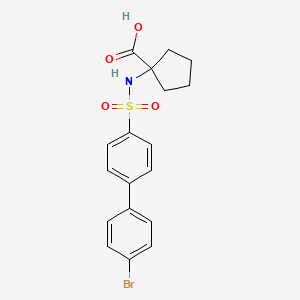 1-{4'-Bromo-[1,1'-biphenyl]-4-sulfonamido}cyclopentane-1-carboxylic acid