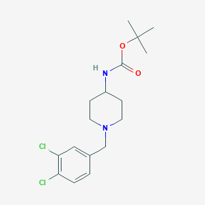 molecular formula C17H24Cl2N2O2 B3125656 tert-Butyl 1-(3,4-dichlorobenzyl)-4-piperidinylcarbamate CAS No. 328083-79-0