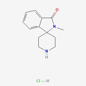 molecular formula C13H17ClN2O B3125667 2-Methylspiro[isoindoline-1,4'-piperidin]-3-one hydrochloride CAS No. 328233-38-1
