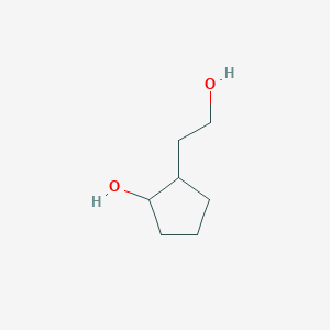 molecular formula C7H14O2 B3125778 2-(2-Hydroxyethyl)cyclopentan-1-ol CAS No. 32943-15-0