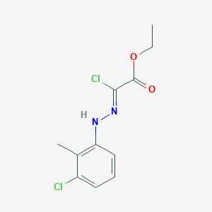 molecular formula C11H12Cl2N2O2 B3125803 ethyl (2Z)-2-chloro-2-[(3-chloro-2-methylphenyl)hydrazinylidene]acetate CAS No. 329712-84-7