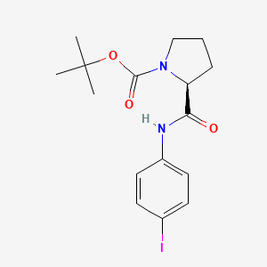 molecular formula C16H21IN2O3 B3125827 tert-Butyl (S)-2-((4-iodophenyl)carbamoyl)pyrrolidine-1-carboxylate CAS No. 329743-61-5