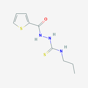 molecular formula C9H13N3OS2 B3125855 N-propyl-2-(2-thienylcarbonyl)-1-hydrazinecarbothioamide CAS No. 329777-53-9