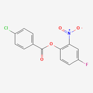 molecular formula C13H7ClFNO4 B3126120 4-fluoro-2-nitrophenyl 4-chlorobenzoate CAS No. 331459-80-4