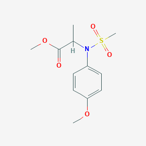 molecular formula C12H17NO5S B3126174 Methyl N-(4-methoxyphenyl)-N-(methylsulfonyl)alaninate CAS No. 331626-97-2