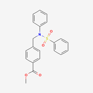 molecular formula C21H19NO4S B3126188 Methyl 4-([phenyl(phenylsulfonyl)amino]methyl)benzoate CAS No. 331750-22-2