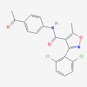 N-(4-acetylphenyl)-3-(2,6-dichlorophenyl)-5-methyl-1,2-oxazole-4-carboxamide