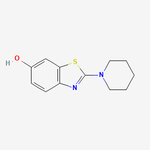 molecular formula C12H14N2OS B3126207 2-(Piperidin-1-yl)benzo[d]thiazol-6-ol CAS No. 33186-15-1