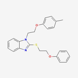 1-[2-(4-Methylphenoxy)ethyl]-2-(2-phenoxyethylsulfanyl)benzimidazole