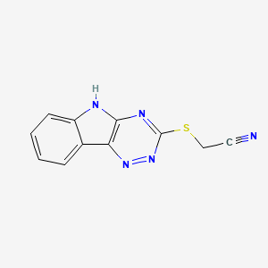 2-(5H-[1,2,4]triazino[5,6-b]indol-3-ylsulfanyl)acetonitrile