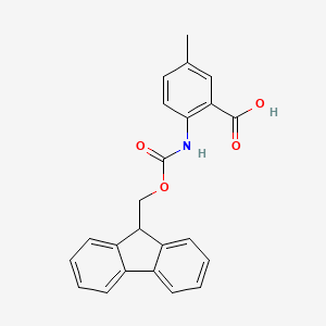 molecular formula C23H19NO4 B3126264 Fmoc-2-amino-5-methylbenzoic acid CAS No. 332121-91-2