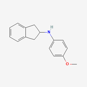 molecular formula C16H17NO B3126279 N-(4-methoxyphenyl)-2,3-dihydro-1H-inden-2-amine CAS No. 33237-91-1