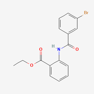 molecular formula C16H14BrNO3 B3126327 ethyl 2-(3-bromobenzamido)benzoate CAS No. 333346-13-7