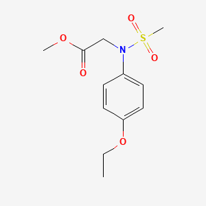 molecular formula C12H17NO5S B3126357 Methyl N-(4-ethoxyphenyl)-N-(methylsulfonyl)glycinate CAS No. 333357-40-7