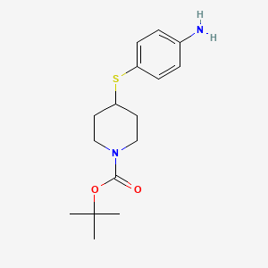 molecular formula C16H24N2O2S B3126442 Tert-butyl 4-(4-aminophenylthio)piperidine-1-carboxylate CAS No. 333986-95-1
