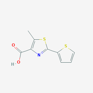 molecular formula C9H7NO2S2 B3126457 5-Methyl-2-thiophen-2-yl-thiazole-4-carboxylic acid CAS No. 334017-56-0