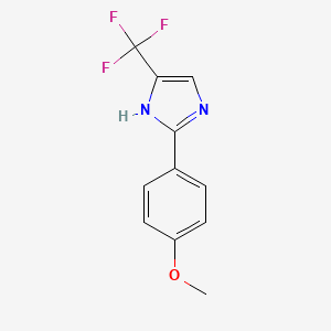 molecular formula C11H9F3N2O B3126518 2-(4-methoxyphenyl)-5-(trifluoromethyl)-1H-imidazole CAS No. 33469-37-3