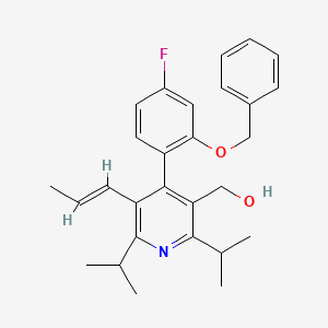(E)-(4-(2-(benzyloxy)-4-fluorophenyl)-2,6-diisopropyl-5-(prop-1-enyl)pyridin-3-yl)methanol