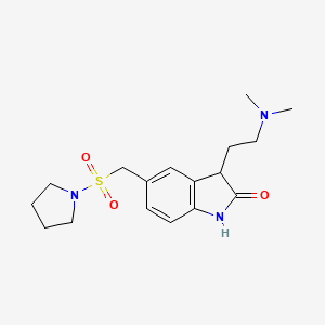 2H-Indol-2-one, 3-[2-(dimethylamino)ethyl]-1,3-dihydro-5-[(1-pyrrolidinylsulfonyl)methyl]-