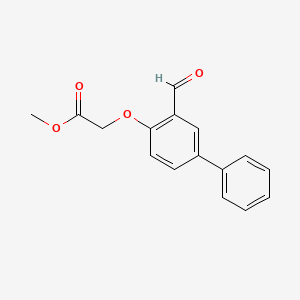 molecular formula C16H14O4 B3126615 methyl [(3-formyl[1,1'-biphenyl]-4-yl)oxy]acetate CAS No. 335206-79-6