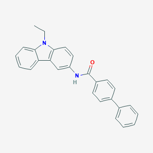 molecular formula C27H22N2O B312677 N-(9-ethyl-9H-carbazol-3-yl)[1,1'-biphenyl]-4-carboxamide 