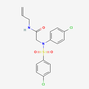 molecular formula C17H16Cl2N2O3S B3126813 N-allyl-2-{4-chloro[(4-chlorophenyl)sulfonyl]anilino}acetamide CAS No. 337922-03-9