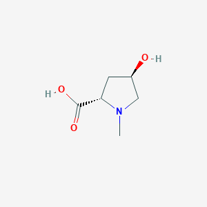 molecular formula C6H11NO3 B031271 (4R)-4-Hydroxy-1-methyl-L-proline CAS No. 4252-82-8