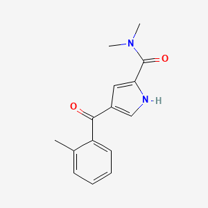 molecular formula C15H16N2O2 B3127186 N,N-dimethyl-4-(2-methylbenzoyl)-1H-pyrrole-2-carboxamide CAS No. 338404-17-4