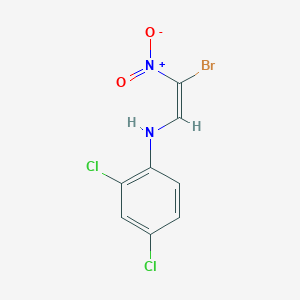 molecular formula C8H5BrCl2N2O2 B3127598 N-[(E)-2-bromo-2-nitroethenyl]-2,4-dichloroaniline CAS No. 338420-23-8