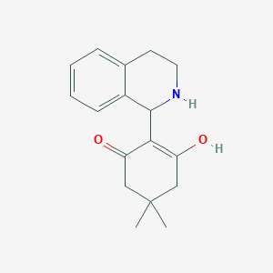 molecular formula C17H21NO2 B3128255 3-Hydroxy-5,5-dimethyl-2-(1,2,3,4-tetrahydro-1-isoquinolinyl)-2-cyclohexen-1-one CAS No. 338793-04-7