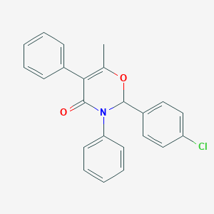 molecular formula C23H18ClNO2 B312855 2-(4-chlorophenyl)-6-methyl-3,5-diphenyl-2,3-dihydro-4H-1,3-oxazin-4-one 