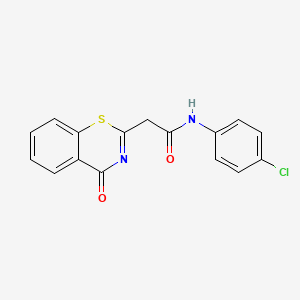 molecular formula C16H11ClN2O2S B3128769 N-(4-chlorophenyl)-2-(4-oxo-4H-1,3-benzothiazin-2-yl)acetamide CAS No. 338975-31-8